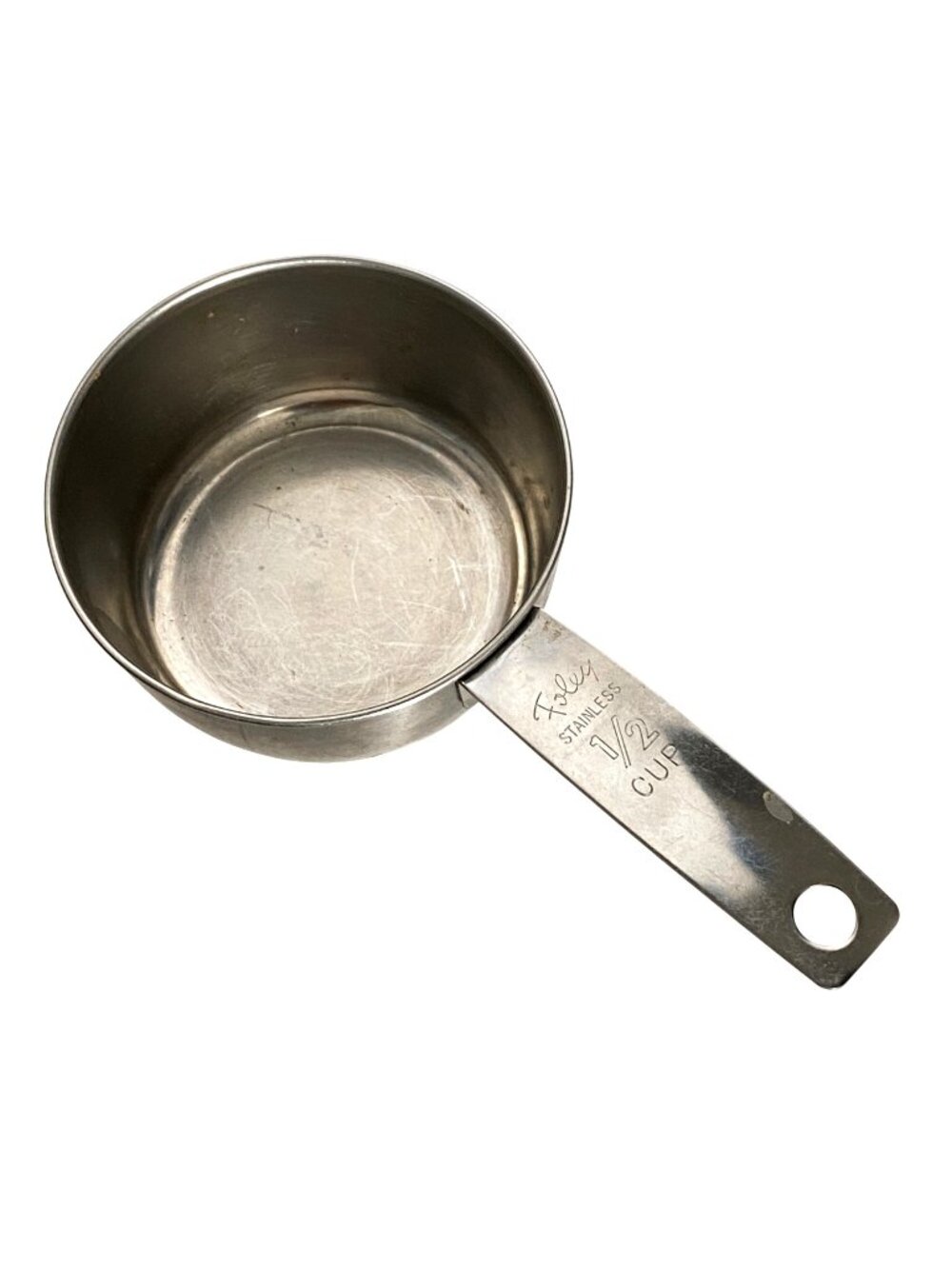 Foley Half Cup Stainless Steel Vintage Measuring 1/2 Cup